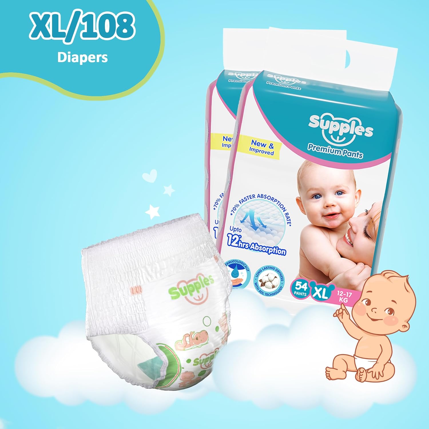 1753519906_Amazon-Brand-Supples-Premium-Baby-Diaper-Pants-108-Baby-Diapers-XL-12-17-Kg-54-x-2-Packs-12-Hrs-Absorption-Cushiony-Cotton-Soft-Fabric-Phthalates-Free-Triple-Leak-Guard.jpg